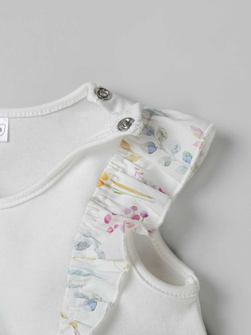 Платье-боди с крылышками "Акварельные цветы" 0+