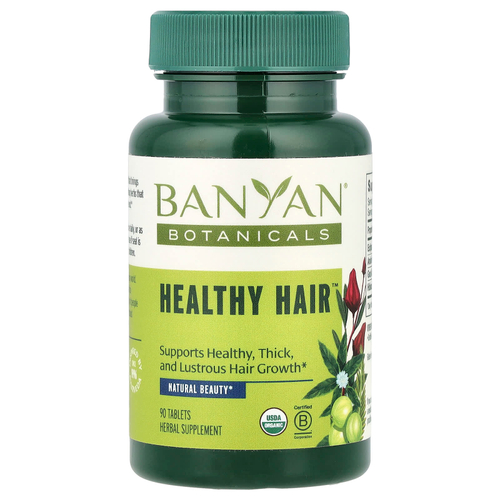 Banyan Botanicals, Здоровые волосы, 90 таблеток