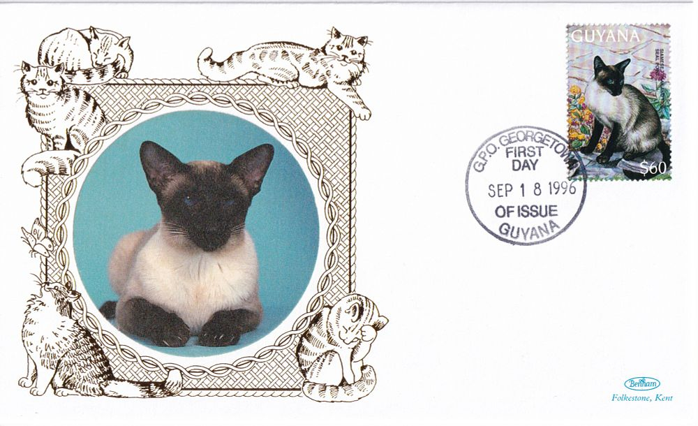 Конверт Первого дня Гайаны от 18 сентября 1996 года с маркой и спецгашением
