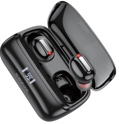 Bluetooth - гарнитура Borofone BE55, TWS вакуумные, BT5.1, 40/1200mAh Black