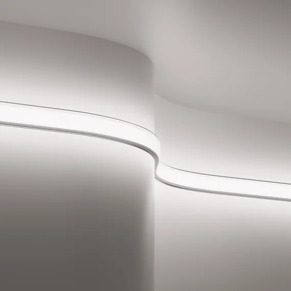 Алюминиевый профиль накладной с вертикальным изгибом 18x06 Led Strip alm-1806-s-2m
