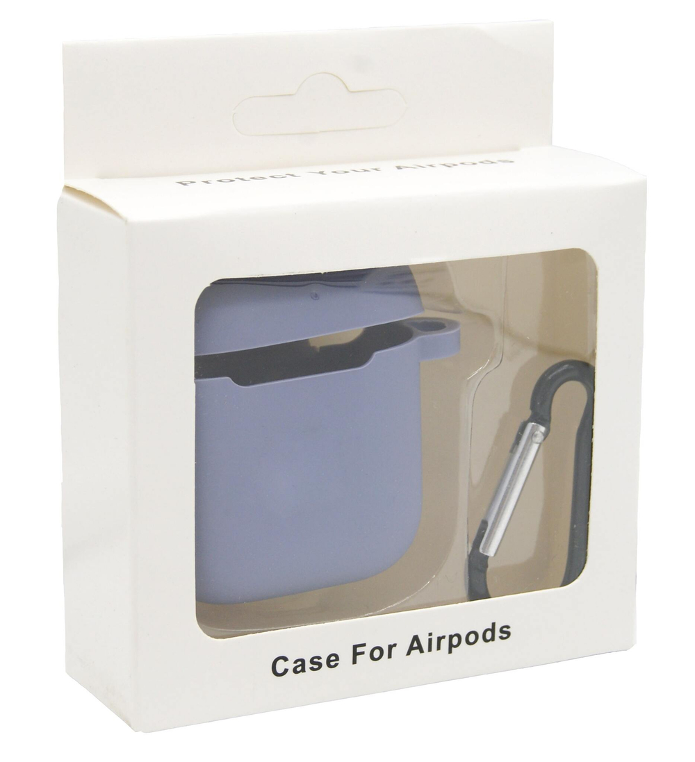 Чехол для AirPods/AirPods 2 APL (Lavender) с LOGO