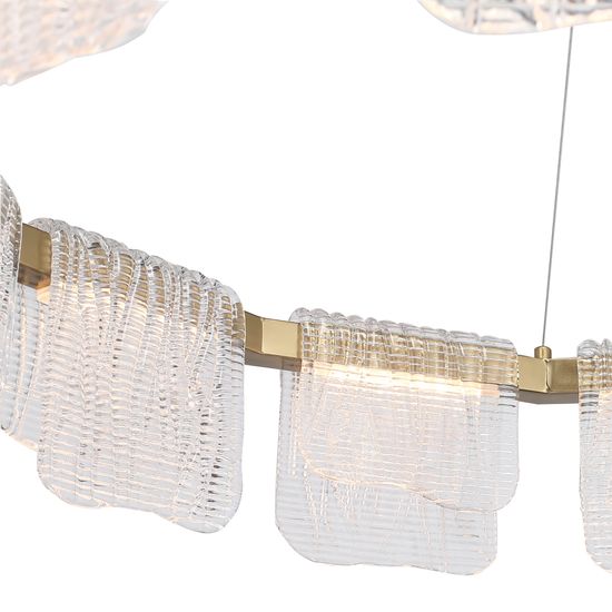 SL6021.203.66 Светильник подвесной ST-Luce золотистый/прозрачный LED 1*66W 3000K VOILE