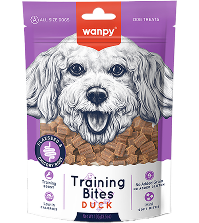 Wanpy Dog Лакомство для собак "Тренировочные кусочки" из утки 100гр.
