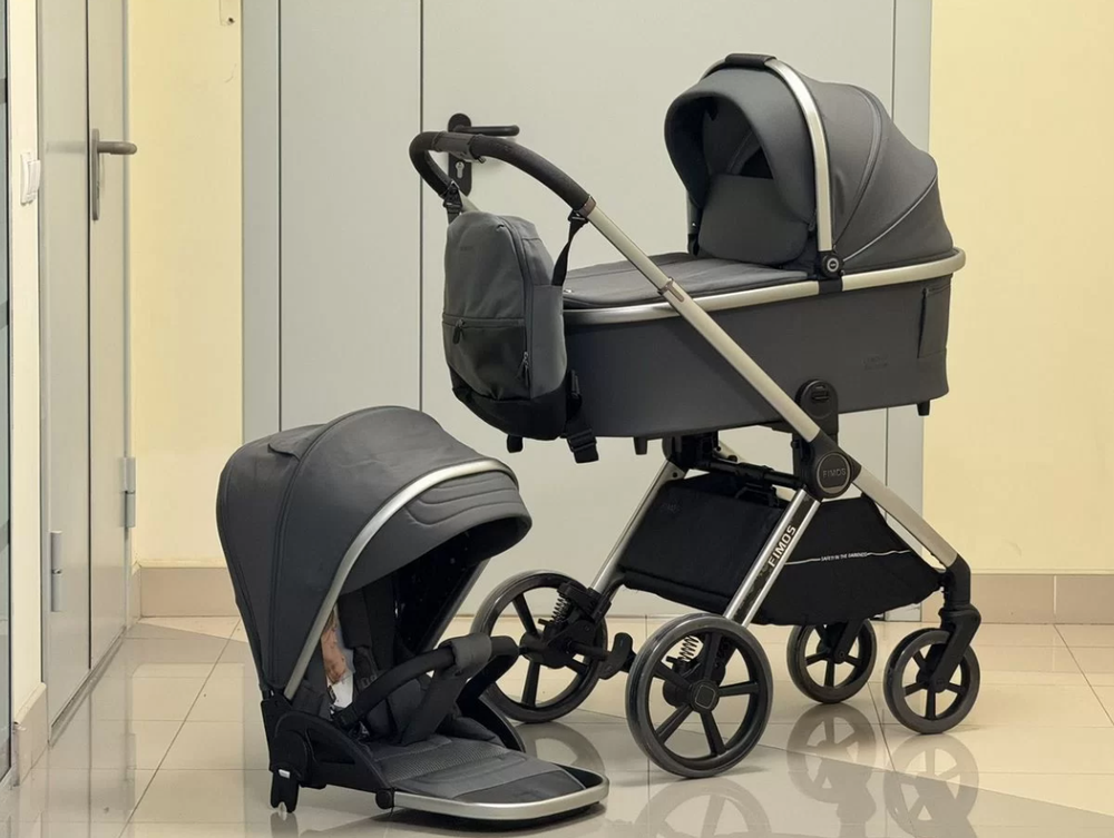 Детская коляска Luxmom FIMOS 999 2в1 (тёмно-серый)