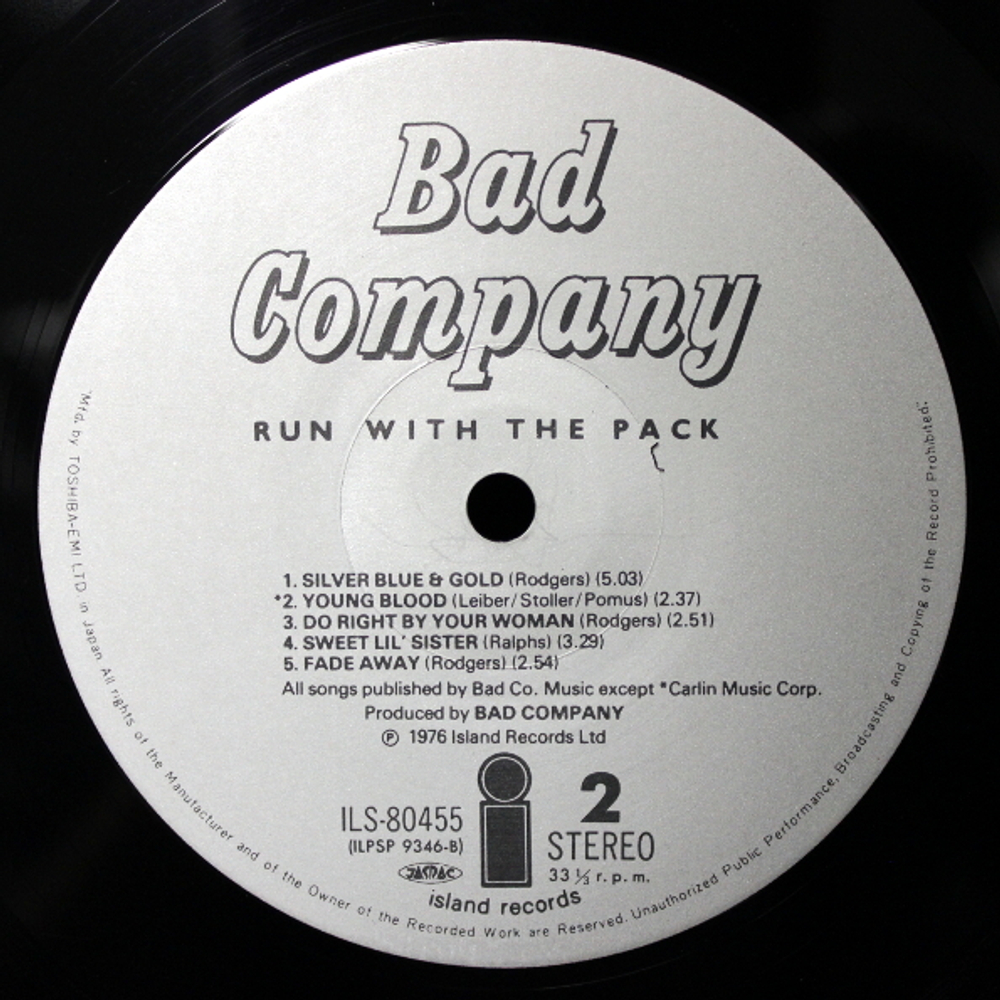 Bad Company / Run With The Pack (LP)