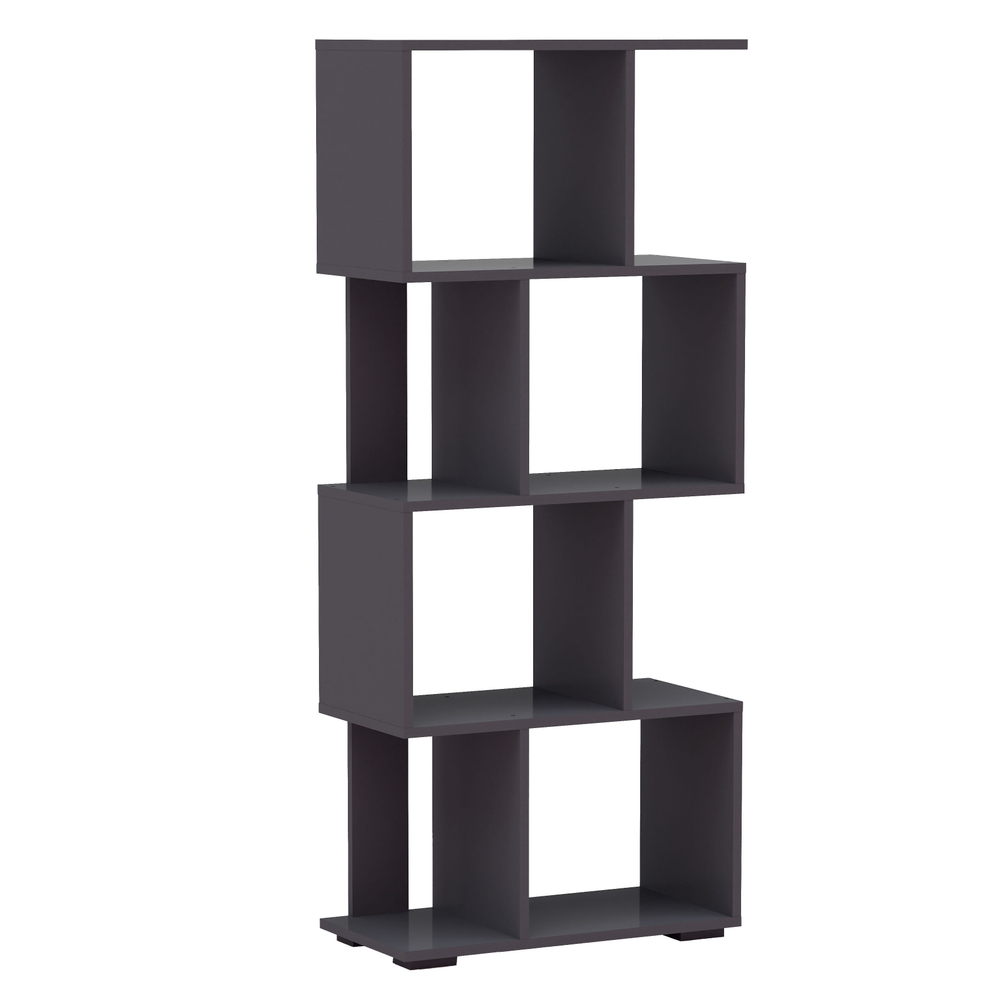 Стеллаж деревянный напольный Дален 60х30х142 см для игрушек и для книг, антрацит