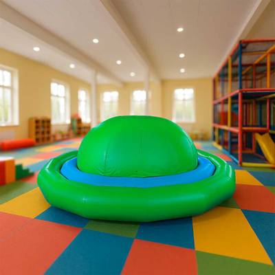 Надувное оборудование «Надувной живот» 5*5*1,5 м, зелёно-голубой