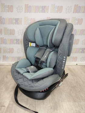 Автокресло детское Indigo Smart+ ISOFIX группа 0/1/2/3 (0-36) серый-зеленый