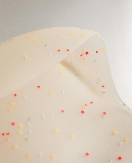 ZARA HOME ДЕТСКИЙ СИЛИКОНОВЫЙ НАГРУДНИК «КОНФЕТТИ», РАЗНОЦВЕТНЫЙ