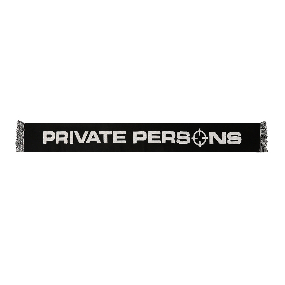 PP "LOGO" SCARF (DIRTY WHITE/BLACK)