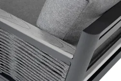 "Париж" угловой модульный диван, каркас из алюминия, цвет серый