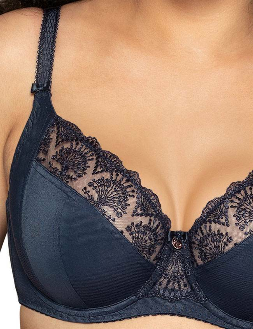 Темно-синий бюстгальтер с мягкими чашечками +size на косточках (Размер: 80J) (Цвет: темно-синий)