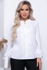 Блуза "Шарлиз" Б7255 (вайт) LT Collection (Акция)
