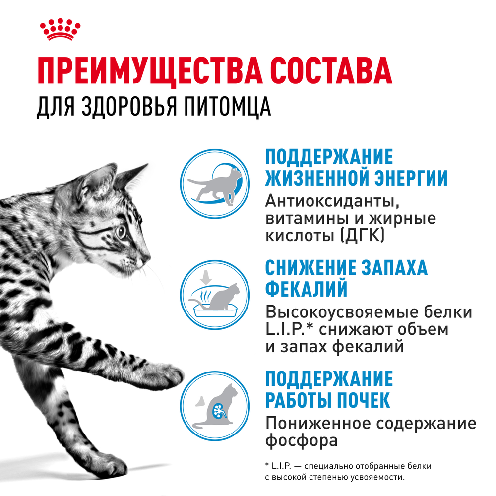 Royal Canin Indoor 7+ Индор Корм сухой сбалансированный для стареющих кошек в возрасте от 7 до 12 лет живущих в помещении 400г