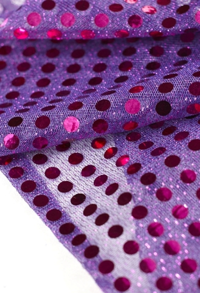 Трикотаж Пайетки, 61 гр/м2, 110 см, фиолетовый