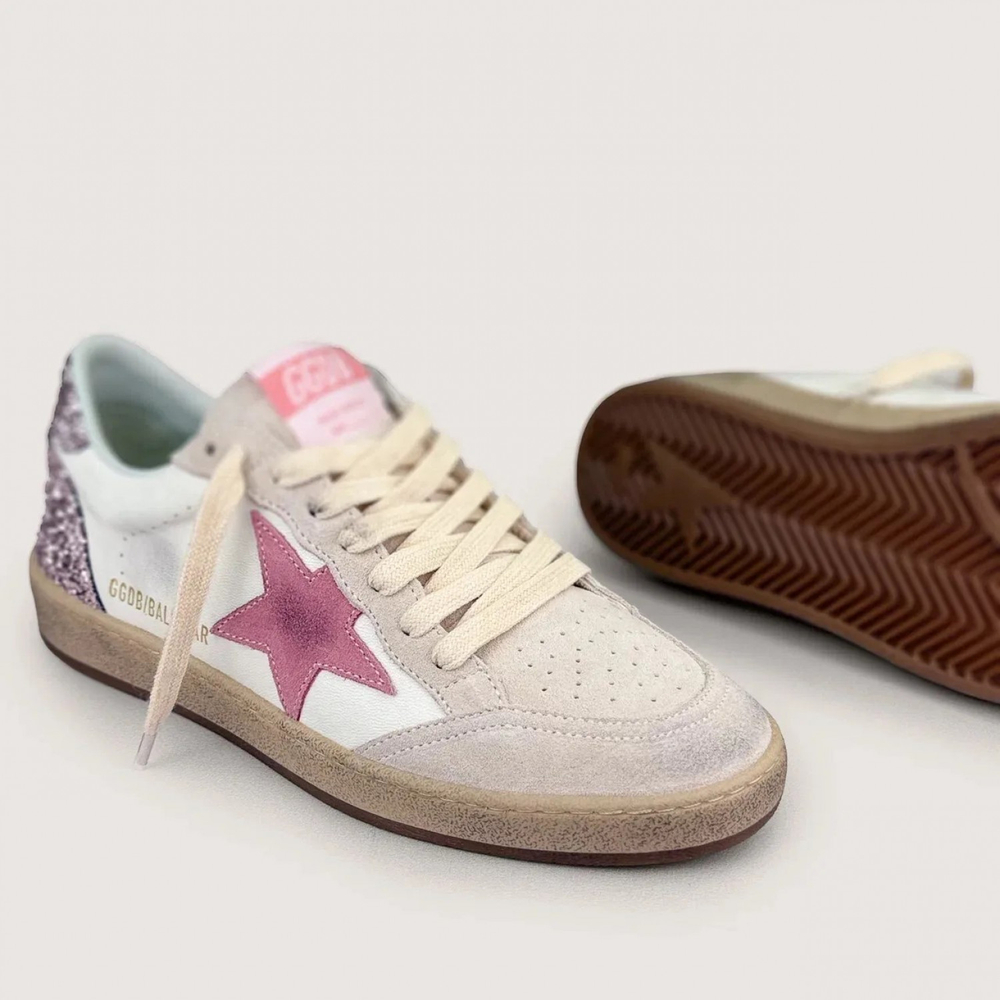 Golden Goose Ball Star / Розовая звезда / розовая пятка