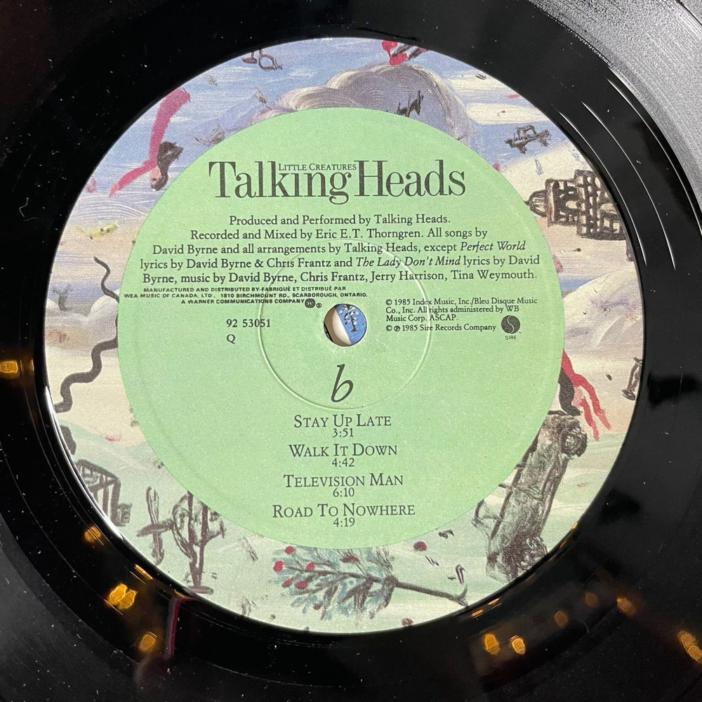 Винтажная виниловая пластинка LP Talking Heads Little Creatures (Canada 1985)