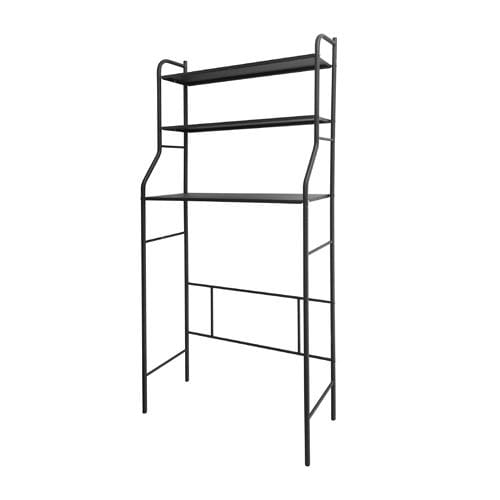 Стеллаж в ванную комнату широкий 68,5х26х156 см черный