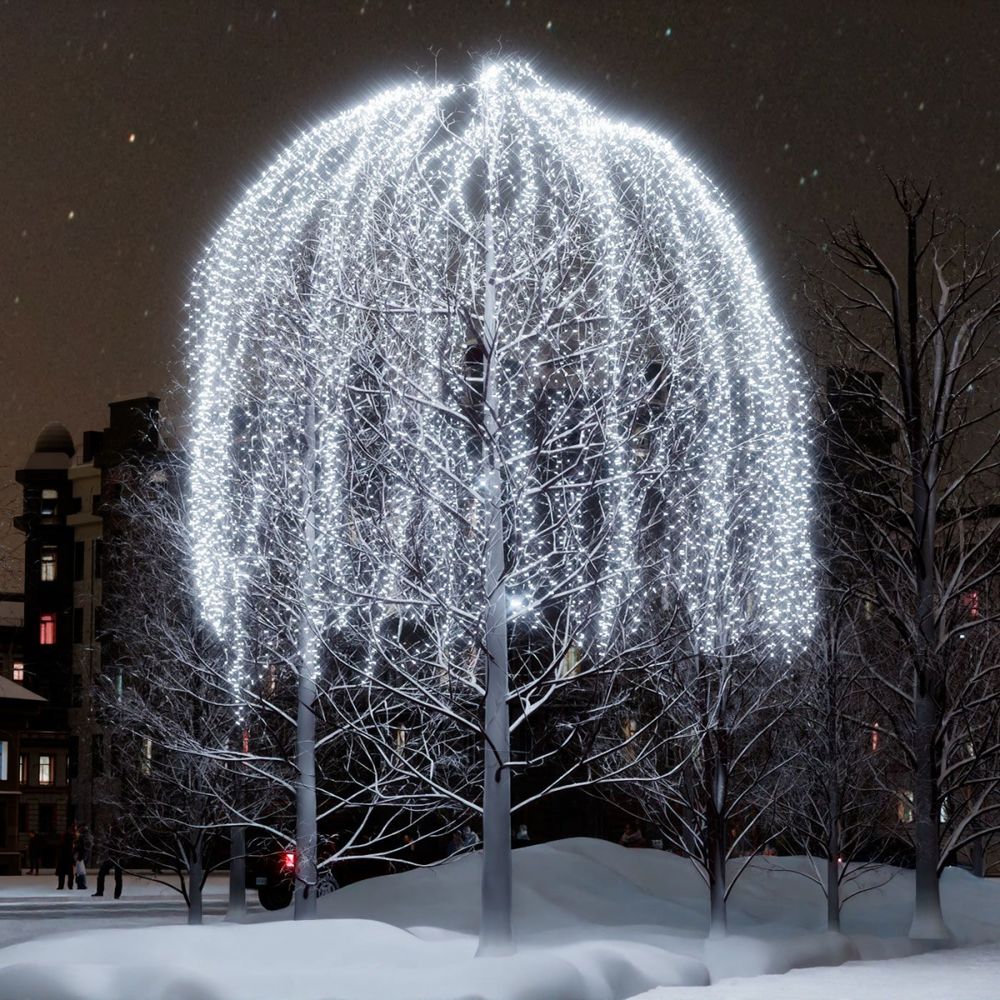 гирлянда "Занавес" холодный свет