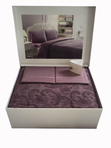 Набор с покрывалом  Tivolyo Baroc (фиолетовый)