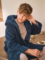 Халат флисовый для мальчика Next N23-825, Темно-синий