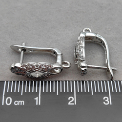 Швензы с фианитами 19х13x6,5 мм