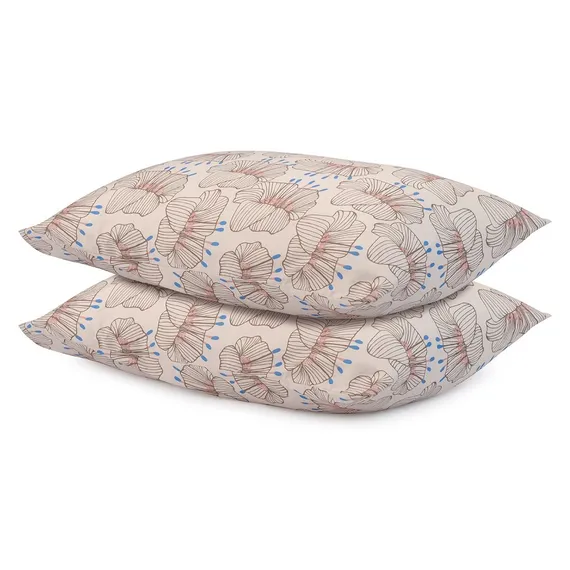 Набор из двух наволочек из сатина с принтом "Цветы" Prairie 50х70 см