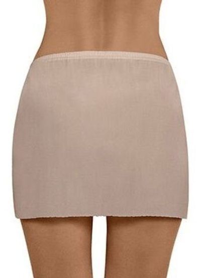Короткая нижняя юбка без кружева (Размер: M) (Цвет: бежевый)