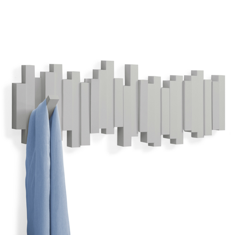 Настенная вешалка Sticks серая
