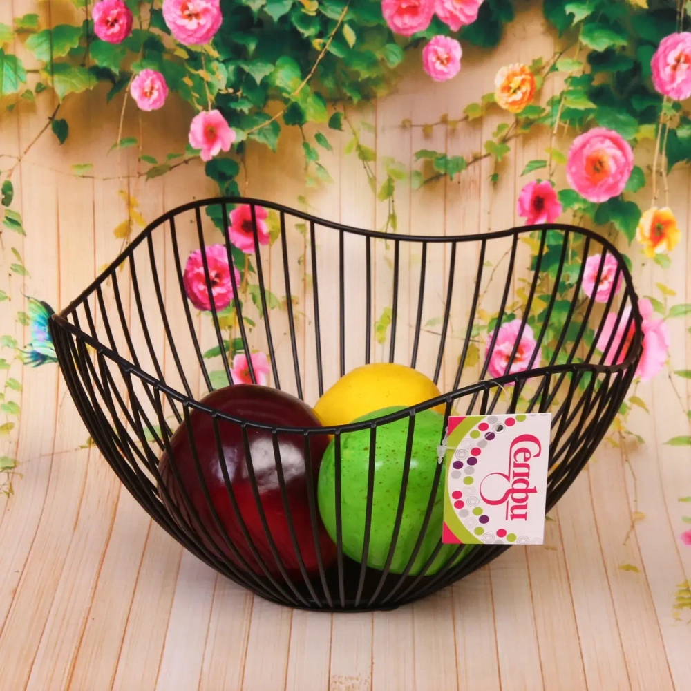 Фруктовница «Brownie» 27*12см полоски черная