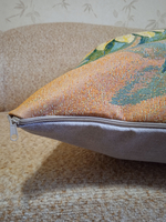 Декоративная гобеленовая наволочка для интерьерной подушки Цвет солнца 68х47