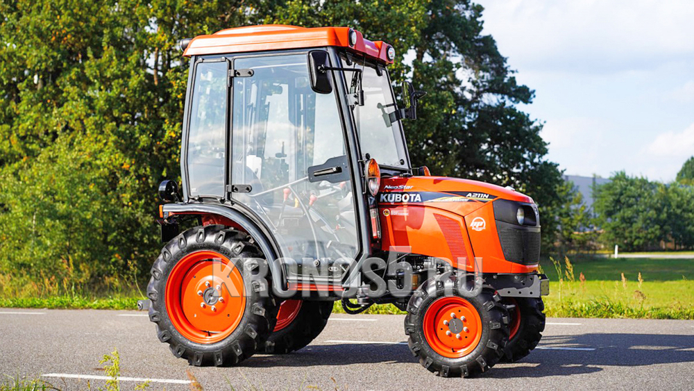 Трактор Kubota | Кубота A211N-OPC 9+3 (Kubota India) STD agri 7.00-12 / 8.3-20 (с ПСМ)