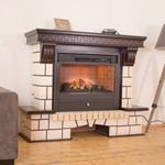 Каминокомплект Real Flame Stone 26 AO с очагом 3D Novara