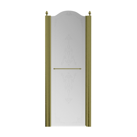 Душевая дверь Migliore Diadema 22719 DX, 90 см, стекло прозрачное с декором, профиль бронза