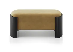 Банкетка Lagom 100 см (янтарный FiberGuard, черный)