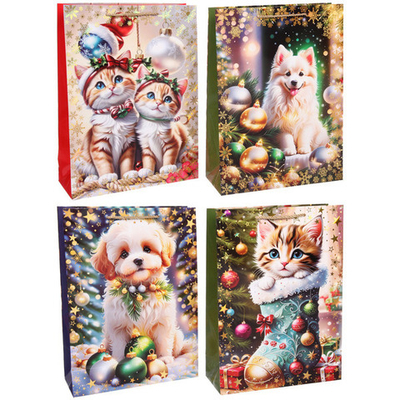 Пакет подарочный «Милые животные» 31*42*12 см, микс