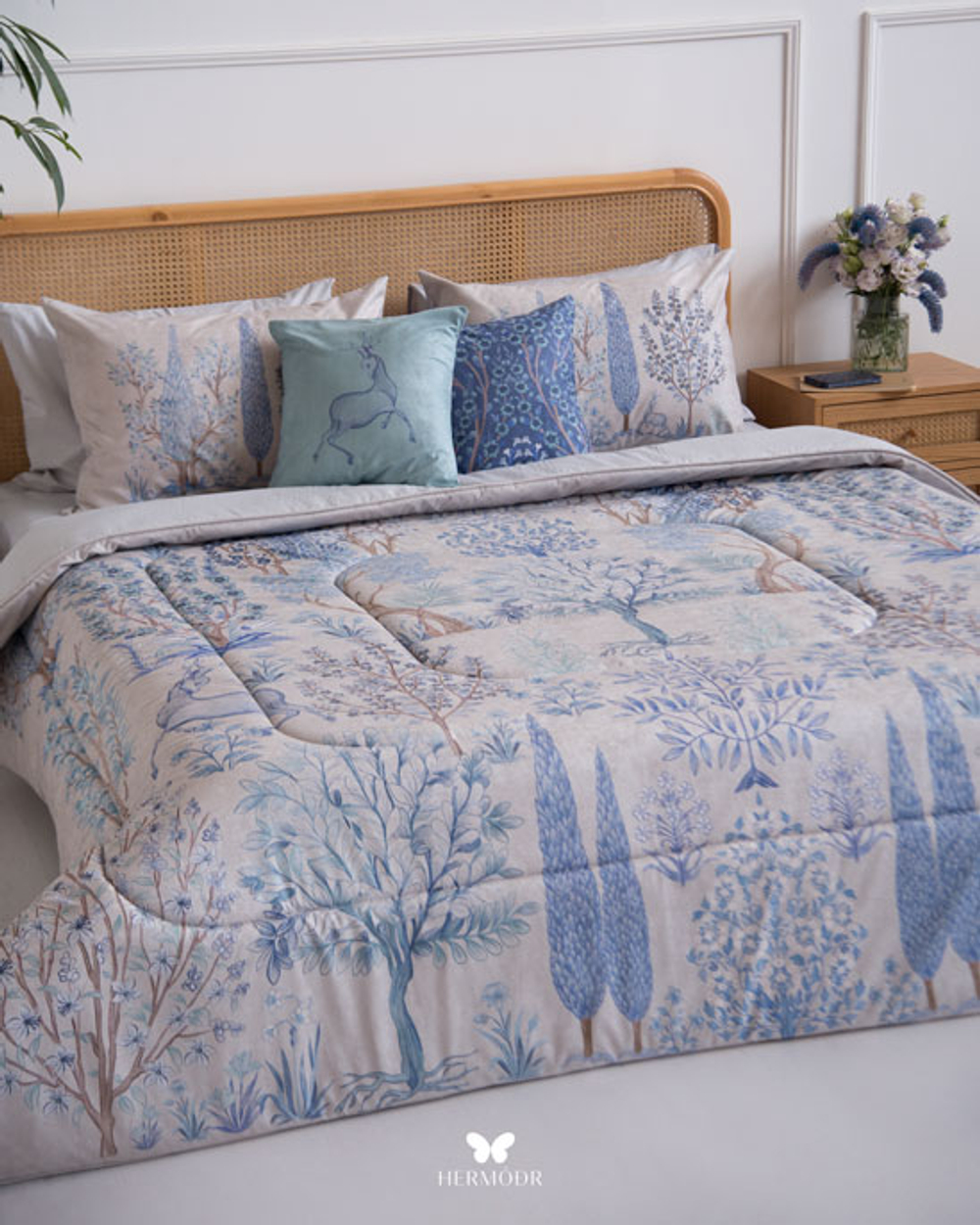 Комплект постельного белья двуспальный Jeyran Hermodr 8 предметов 130220269 Иран