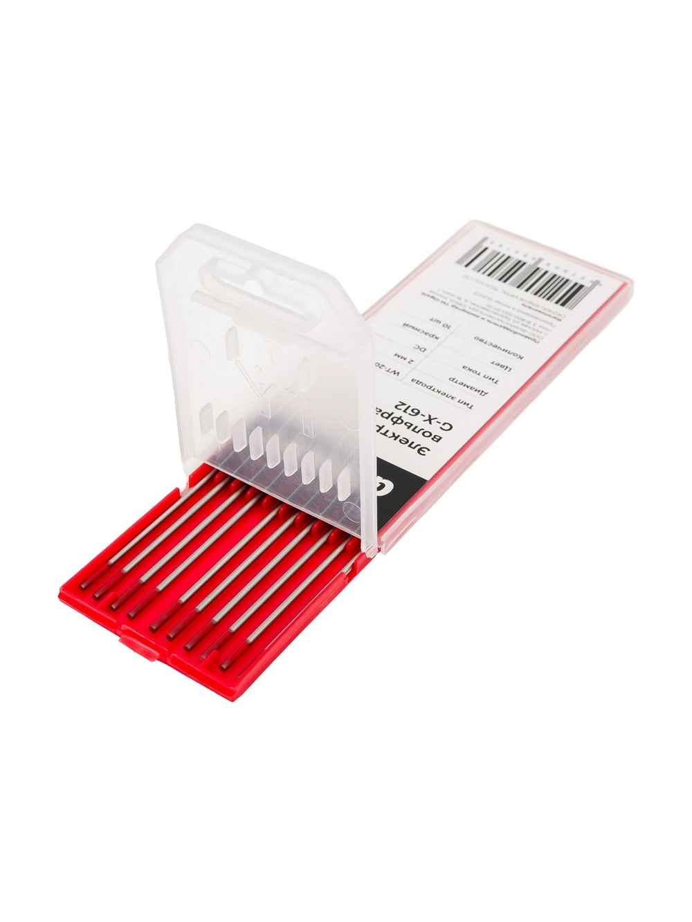 Электроды вольфрамовые (WT-20-175; 2 мм; красный; DC; 10 шт) Gigant G-X-612