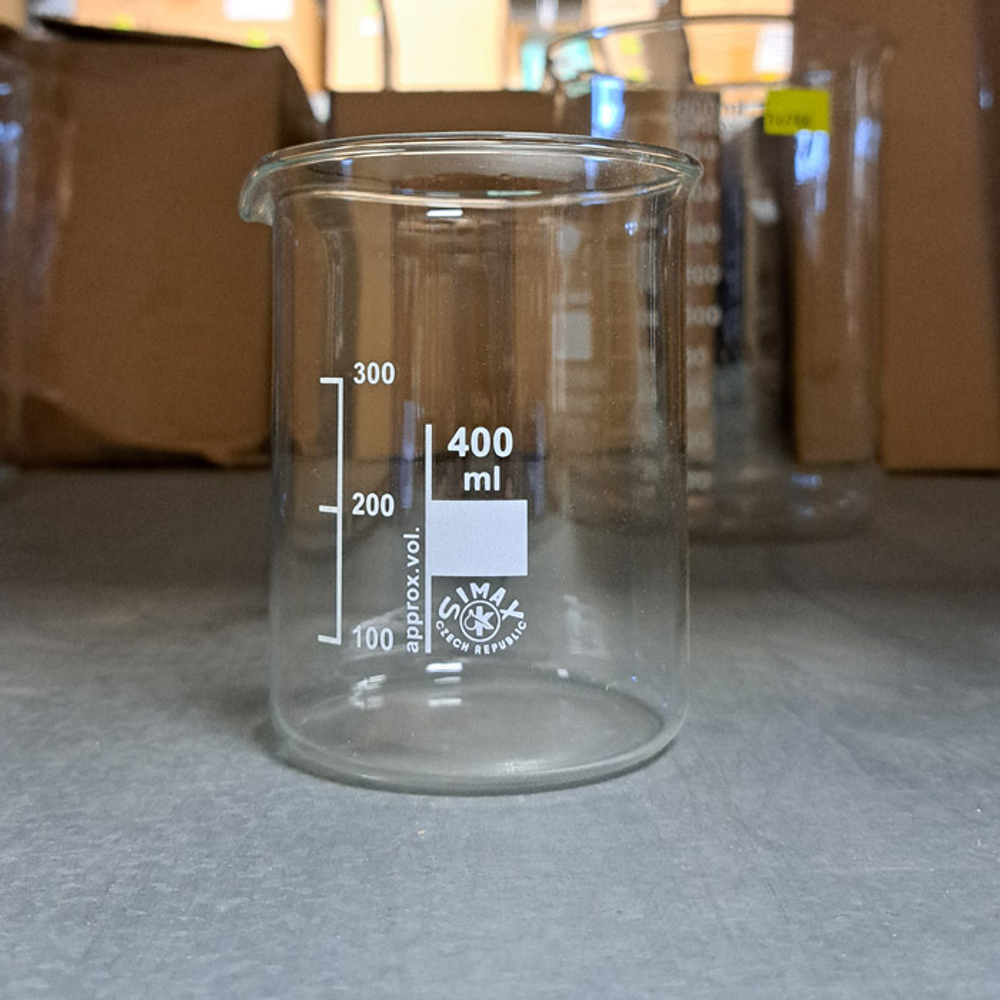 Стакан лаборат. низкий 400мл с дел.,Чехия,cat.N155 (417010400), 1шт.