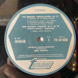 Винтажная виниловая пластинка Vagn Holmboe, Per Norgard, The Royal Danish Orchestra, Jerzy Semkow Symphony No. 8 Sinfonia Boreale, Constellations (Англия 1969)