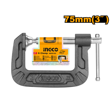 Струбцина столярная G-образная INGCO HGC0103 INDUSTRIAL 75 мм