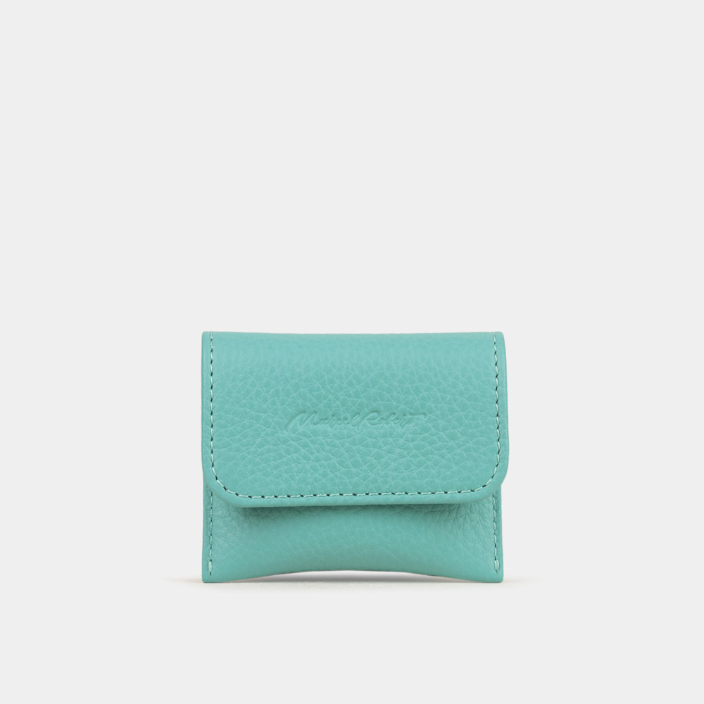 Кофр для украшений Small из кожи теленка, цвета тиффани