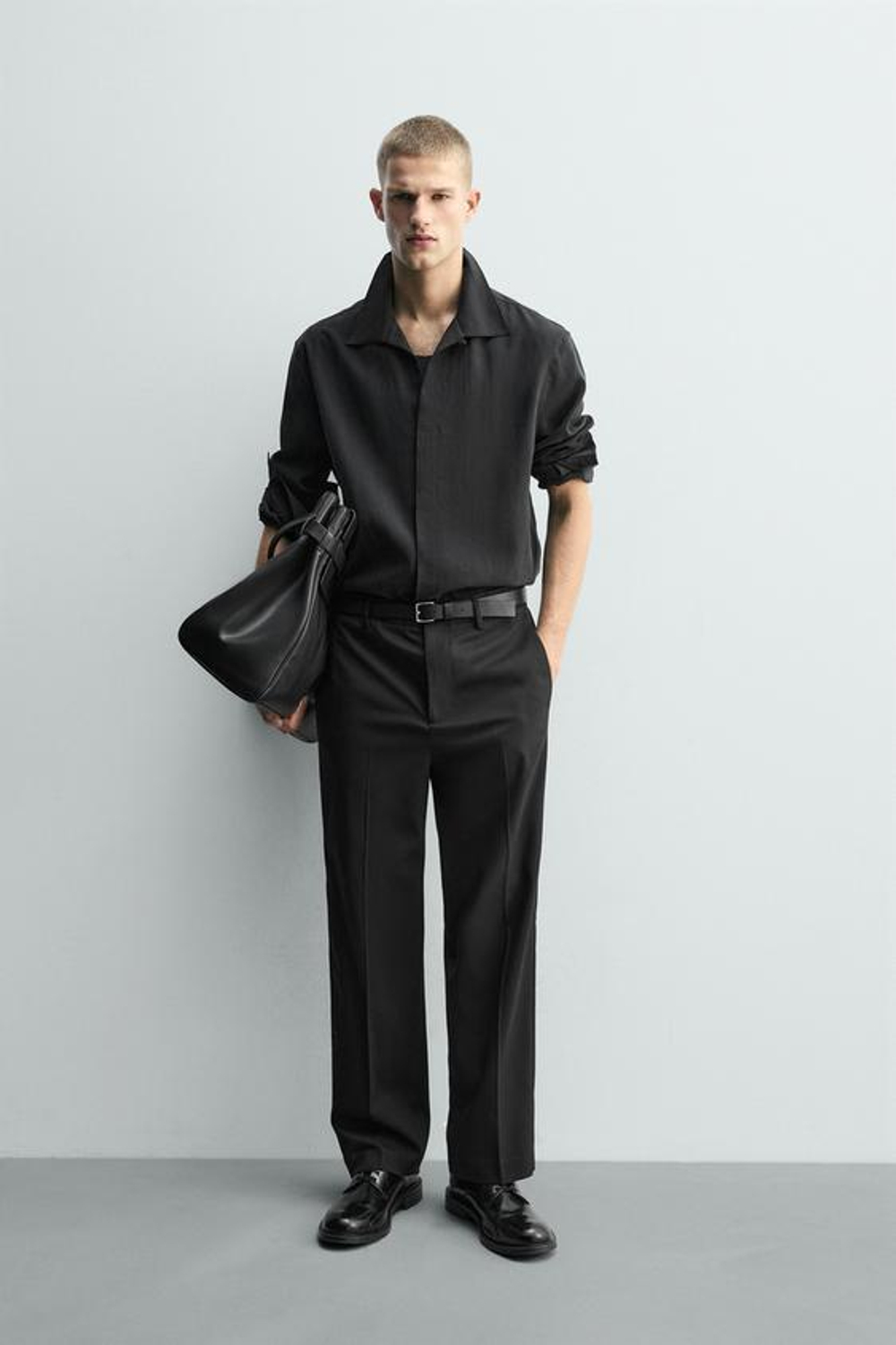 ZARA БРЮКИ С ЛАМПАСАМИ, ЧЕРНЫЙ