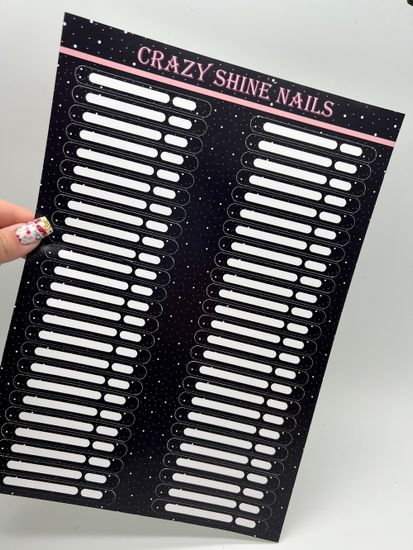 Наклейки на типсы А4 Crazy Shine Nails №1