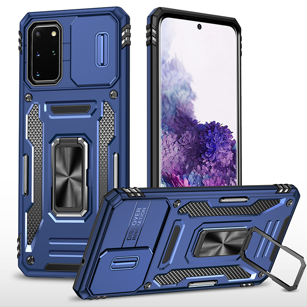 Чехол Safe Case с кольцом и защитой камеры для Samsung Galaxy S20+