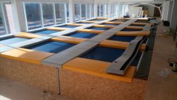 Батутная арена на стойках - рамы батутов со стойками, сетками, пружинами, матиками - Москва