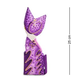 99-458 Фигурка «Кошка» н-р из трех 30,25,20 см (албезия, о.Бали)