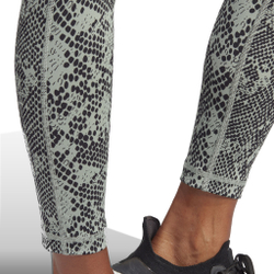 Женские теннисные брюки adidas Optime Stash Pocket Training Animal Print Tight Women - Lightgrey, Black