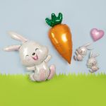 Шар (10''/25 см) Мини-фигура, Милый зайка, 1 шт.